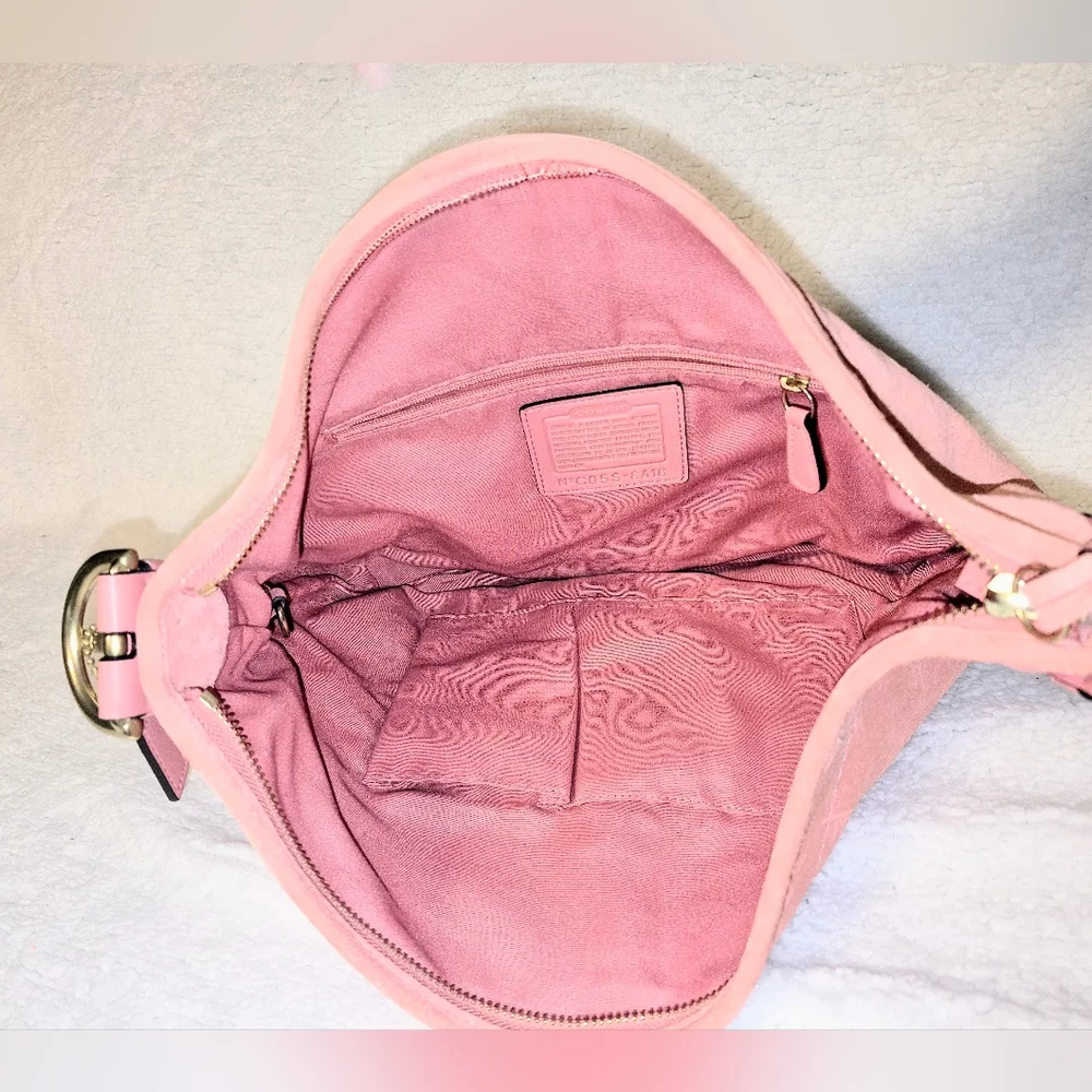 Coach Suede Shoulder Hobo Bag - Picture 5 of 6